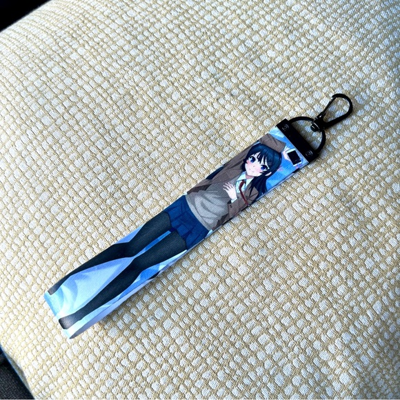 Handmade Anime Mai Sakurajima Rascal Does Not Dream Wristlet Lanyard Keychain - Picture 3 of 10